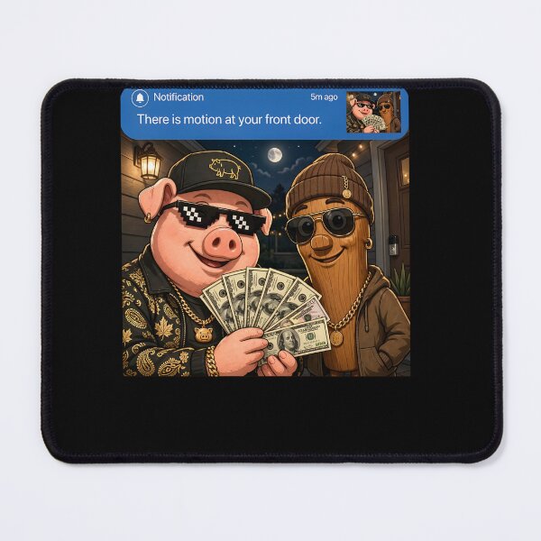 Item preview, Front Door Motion Notification Pig & Hot Dog Character Money designed and sold by KristinNorma.