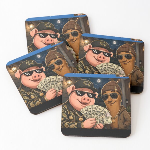 Item preview, Front Door Motion Notification Pig & Hot Dog Character Money designed and sold by KristinNorma.