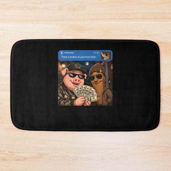 Item preview, Front Door Motion Notification Pig & Hot Dog Character Money designed and sold by KristinNorma.