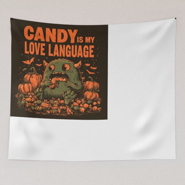 Item preview, Candy Is My Love Language Monster Halloween designed and sold by NicolasGlowArt.