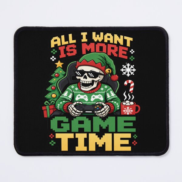 Item preview, Funny Gamer All I Want Is More Game Time Christmas Tee designed and sold by Design Vibras.
