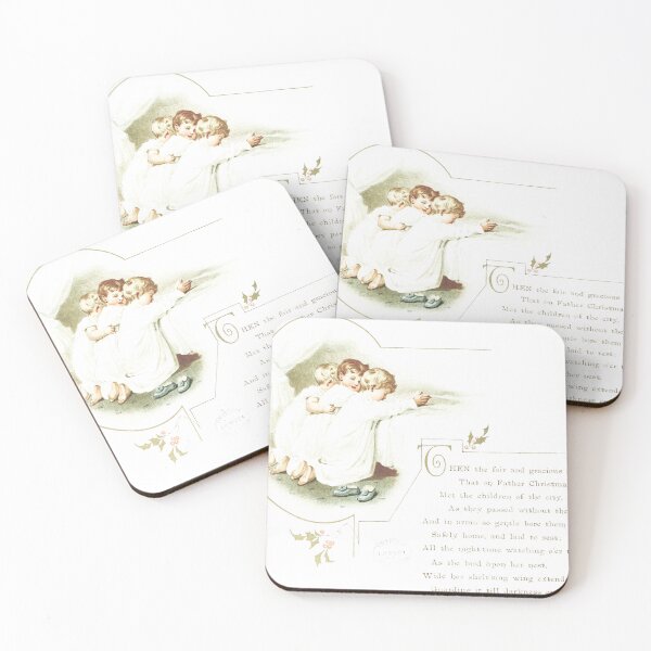Item preview, Vintage Children Praying Christmas Poem Illustration designed and sold by Antique Science Press.