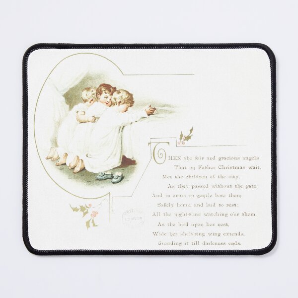 Item preview, Vintage Children Praying Christmas Poem Illustration designed and sold by Antique Science Press.