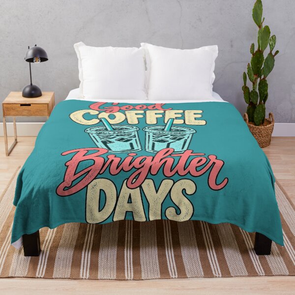 Item preview, Good Coffee Brighter Days – Iced Coffee Lover Quote Design designed and sold by TrendiKloset.