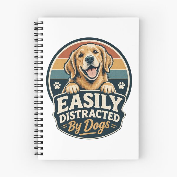 Item preview, Easily Distracted By Dogs Funny Pet Lover Design designed and sold by Piiouf.
