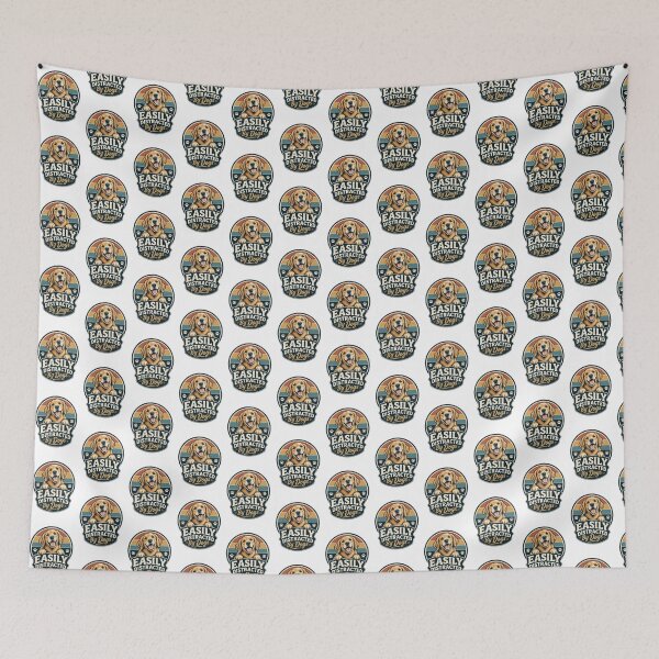 Item preview, Easily Distracted By Dogs Funny Pet Lover Design designed and sold by Piiouf.