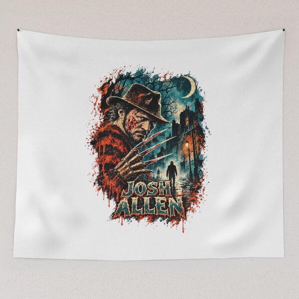 Item preview, Josh Allen A Nightmare On Buffalo Horror Graphic designed and sold by YAWO-PAE.
