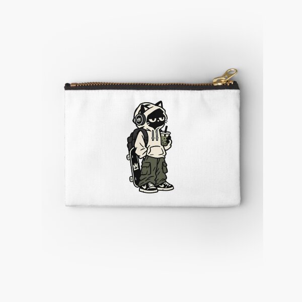 Item preview, Streetwear Cat With Boba – Cool Skateboard Anime Cat designed and sold by Aesthicer.