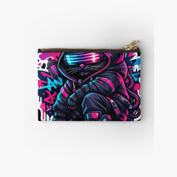 Item preview, Cyberpunk Techwear Cat Streetwear Neon Visor Sticker designed and sold by CyberPaws Art.