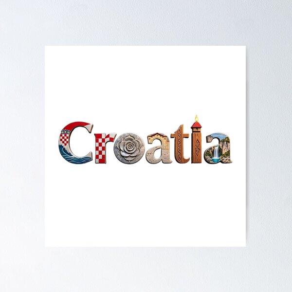 Item preview, Croatia – Coast, Culture & Landmarks Word Art designed and sold by VladisWorld.