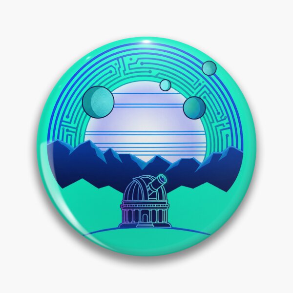 Item preview, Cosmic Observatory Retro Futuristic Landscape designed and sold by Stoic-Shop.