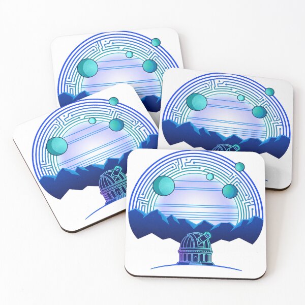 Item preview, Cosmic Observatory Retro Futuristic Landscape designed and sold by Stoic-Shop.