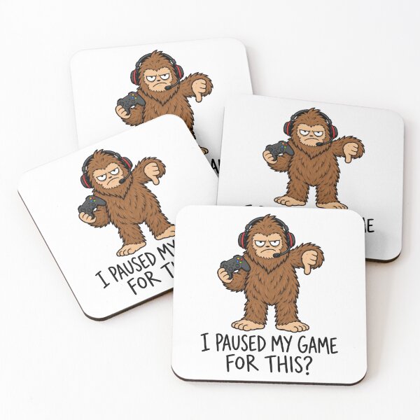 Item preview, I Paused My Game for This Funny Sasquatch Gamer Cartoon designed and sold by ShirtWreck.