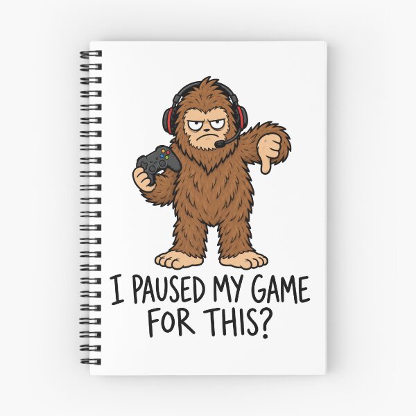 Item preview, I Paused My Game for This Funny Sasquatch Gamer Cartoon designed and sold by ShirtWreck.