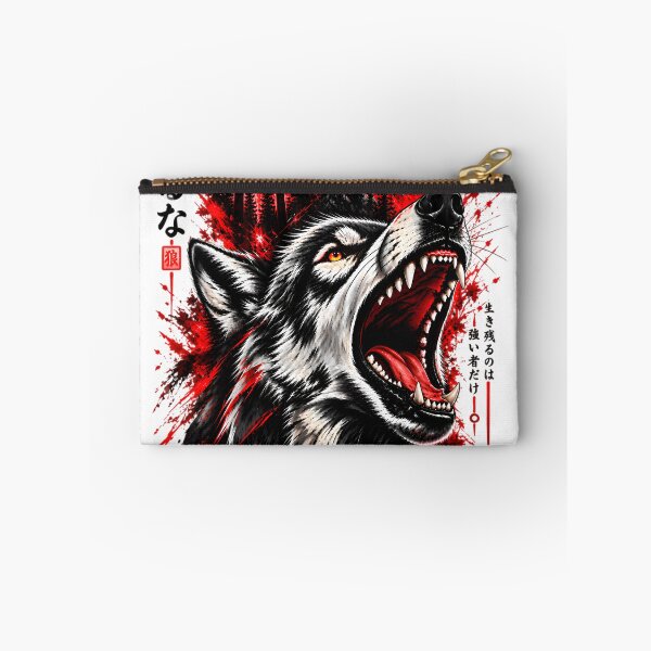 Item preview, Fierce Wolf Under the Red Moon – Japanese Dark Fantasy designed and sold by RazaNocturne.