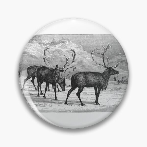 Item preview, Vintage Reindeer Herd Engraving designed and sold by Antique Science Press.