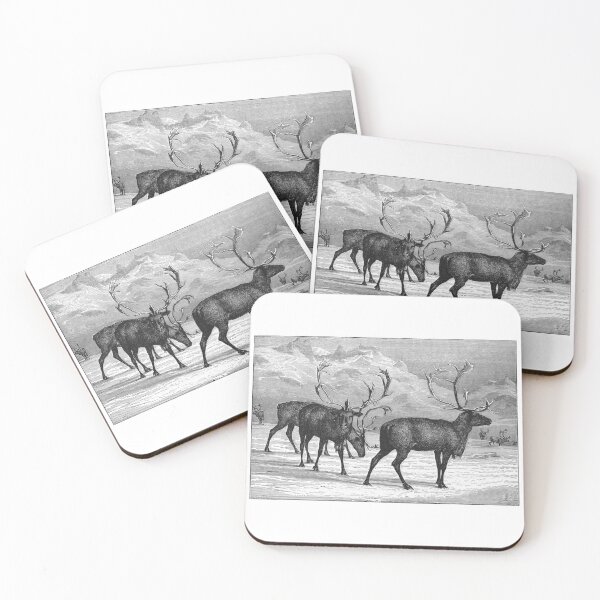 Item preview, Vintage Reindeer Herd Engraving designed and sold by Antique Science Press.