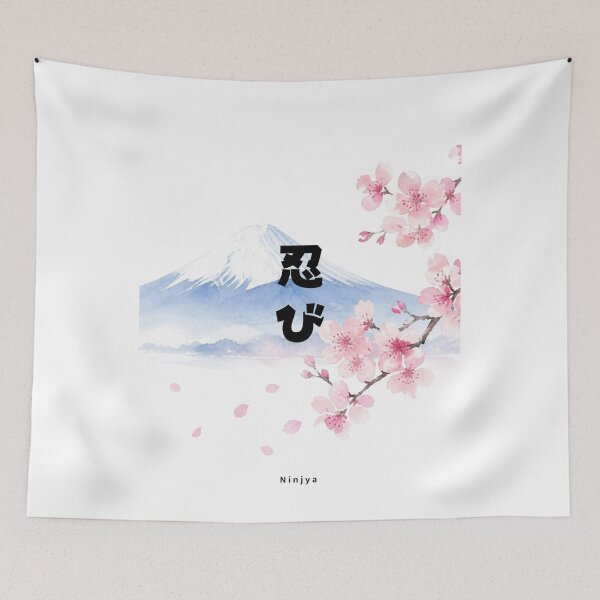 Item preview, Shinobi - Ninja | Mount Fuji & Cherry Blossom | Japanese Design designed and sold by JapanMemoir.
