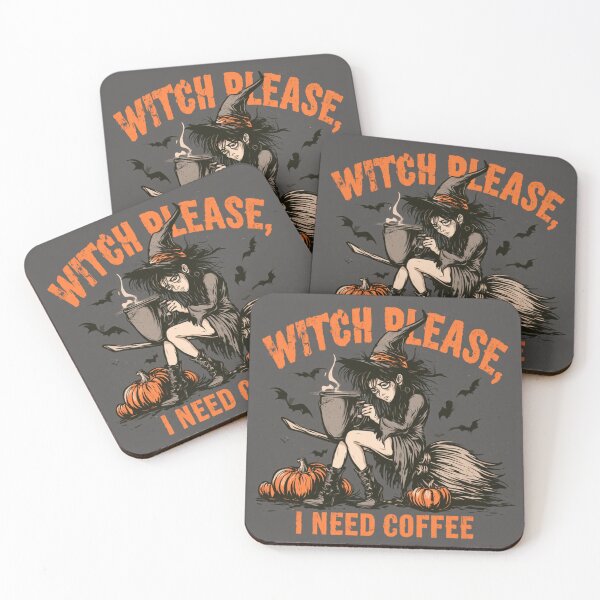 Item preview, Witch Please I Need Coffee Funny Halloween Witch designed and sold by NicolasGlowArt.