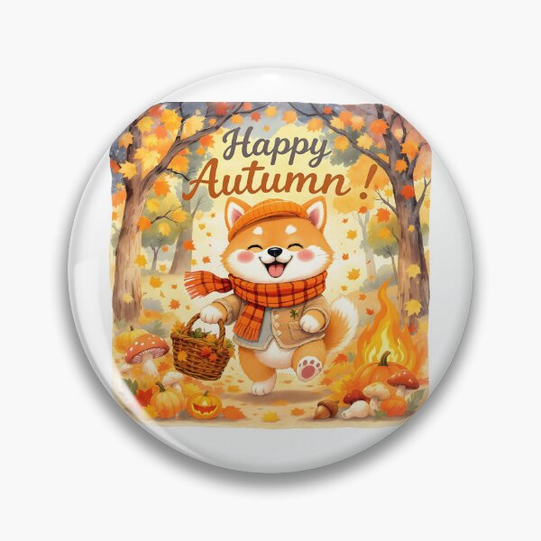 Item preview, Adorable Autumn Shiba Inu art designed and sold by Kedspicedesign.