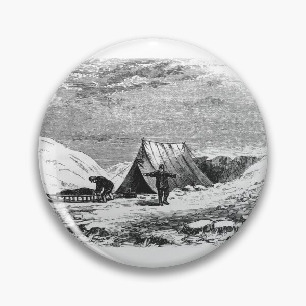 Item preview, Vintage Arctic Expedition Camp Woodcut Illustration designed and sold by Antique Science Press.