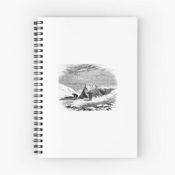 Item preview, Vintage Arctic Expedition Camp Woodcut Illustration designed and sold by Antique Science Press.