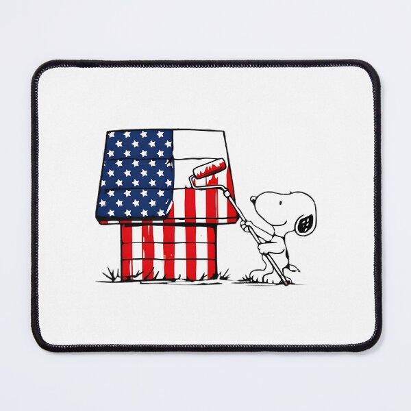 Item preview, Snoopy Painting the American Flag Artwork Inspired by Classic Cartoon designed and sold by loui27.