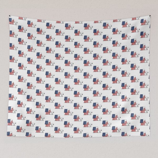 Item preview, Snoopy Painting the American Flag Artwork Inspired by Classic Cartoon designed and sold by loui27.