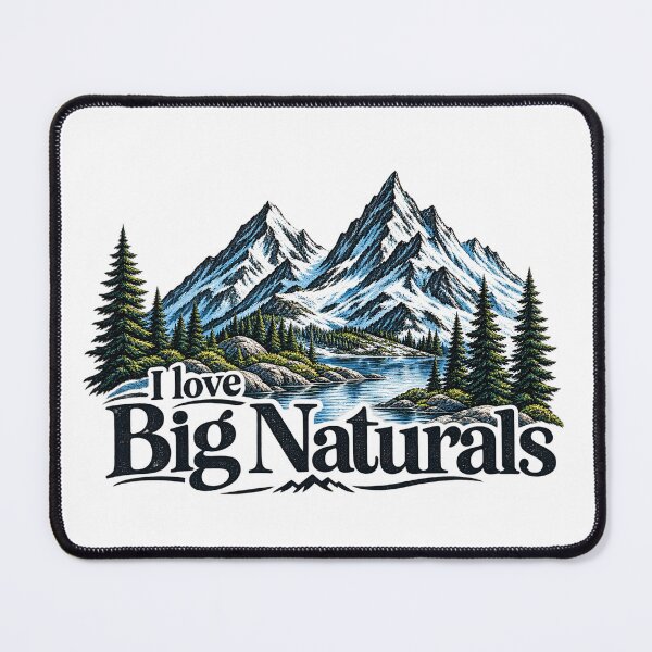 Item preview, I Love Big Naturals Mountain Wilderness Vintage Outdoor Design designed and sold by CreativeNest Prints.