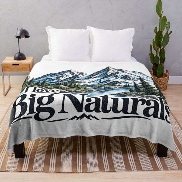 Item preview, I Love Big Naturals Mountain Wilderness Vintage Outdoor Design designed and sold by CreativeNest Prints.