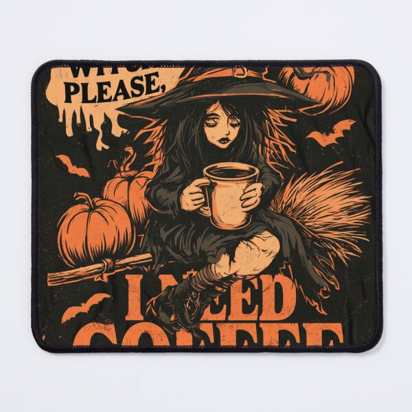 Item preview, Witch Please I Need Coffee Halloween Witch designed and sold by NicolasGlowArt.