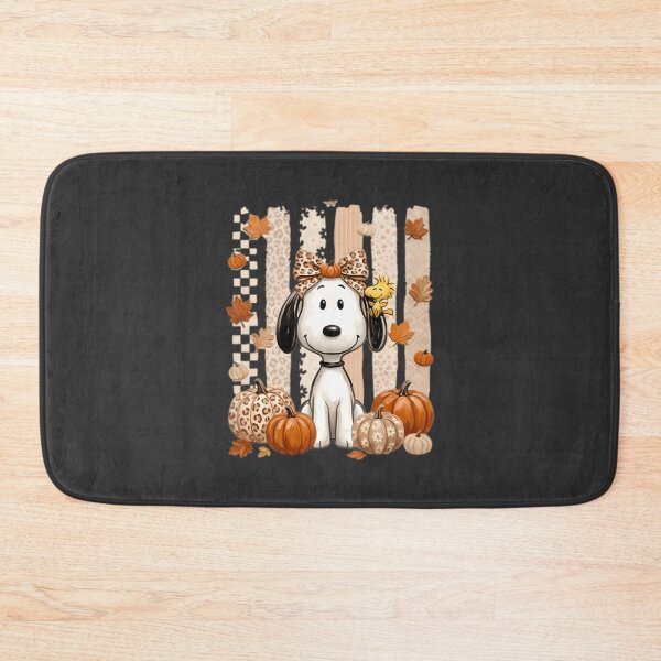 Item preview, Cute Fall Snoopy and Woodstock with Leopard Bow and Pumpkins Autumn Design designed and sold by loui27.
