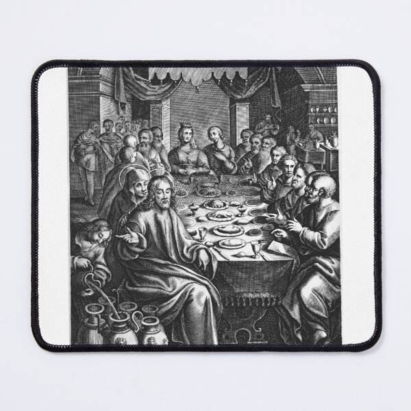 Item preview, Vintage Wedding at Cana Bible Engraving Art designed and sold by Antique Science Press.