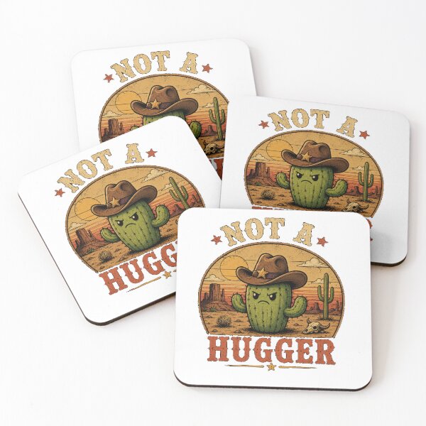 Item preview, Not A Hugger Sarcastic Cowboy Cactus designed and sold by TheEndDesign.