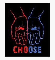 Red pill or blue pill Photographic Print
