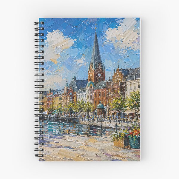 Item preview, Malmö, Sweden – a painting of a summer day in this beautiful Scandinavian city. designed and sold by GalleryKauffeld.