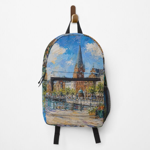 Item preview, Malmö, Sweden – a painting of a summer day in this beautiful Scandinavian city. designed and sold by GalleryKauffeld.