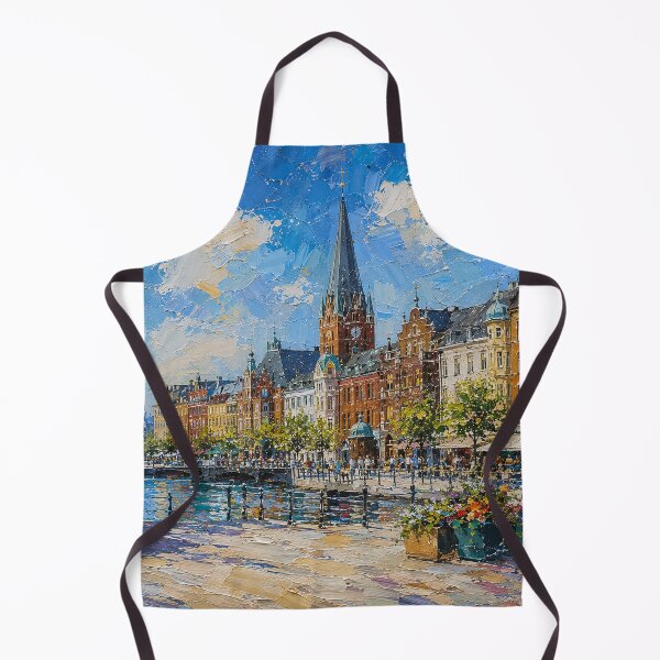 Item preview, Malmö, Sweden – a painting of a summer day in this beautiful Scandinavian city. designed and sold by GalleryKauffeld.