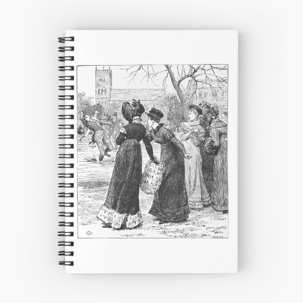 Item preview, Vintage Victorian Ice Skating Mishap Engraving designed and sold by Antique Science Press.