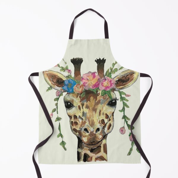 Item preview, Giraffe with flower wreath designed and sold by CanvasCloud.