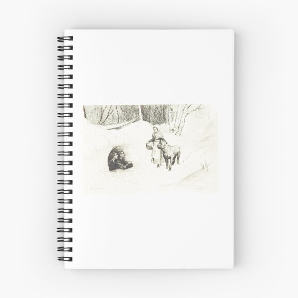 Item preview, Vintage Winter Traveler and Dog Antique Engraving designed and sold by Antique Science Press.