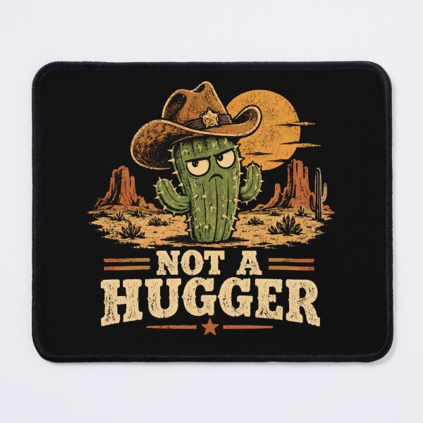 Item preview, Not A Hugger Sarcastic Cowboy Cactus designed and sold by TheEndDesign.