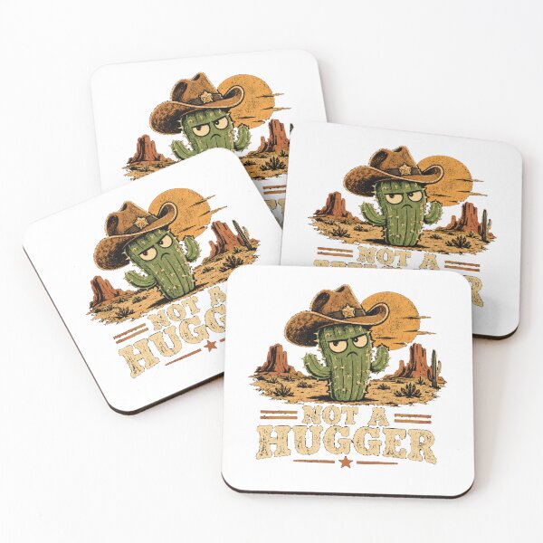 Item preview, Not A Hugger Sarcastic Cowboy Cactus designed and sold by TheEndDesign.