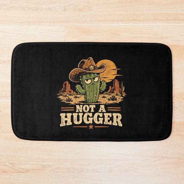 Item preview, Not A Hugger Sarcastic Cowboy Cactus designed and sold by TheEndDesign.