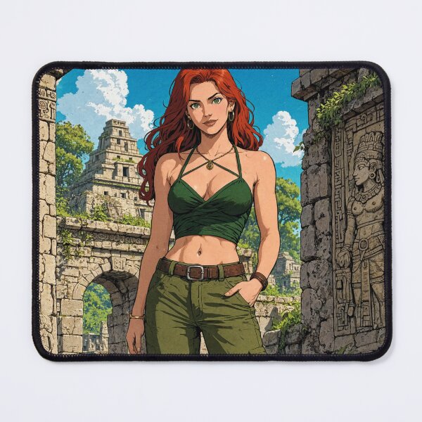 Item preview, Illustration striking woman standing animated image painting art designed and sold by Vintage Designs +.