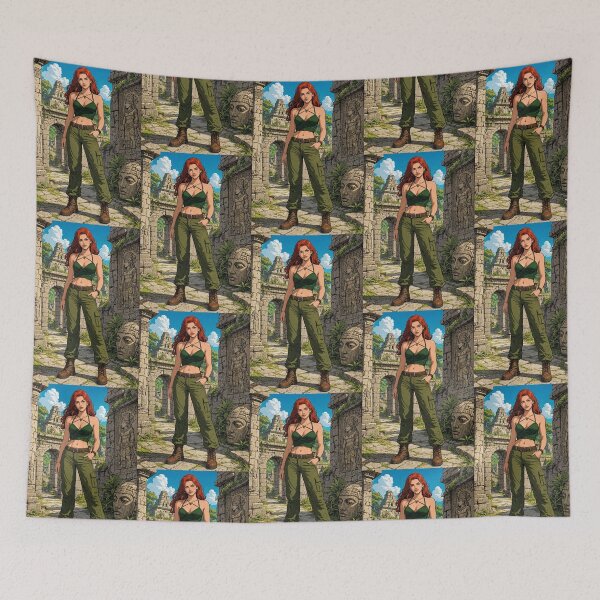 Item preview, Illustration striking woman standing animated image painting art designed and sold by Vintage Designs +.