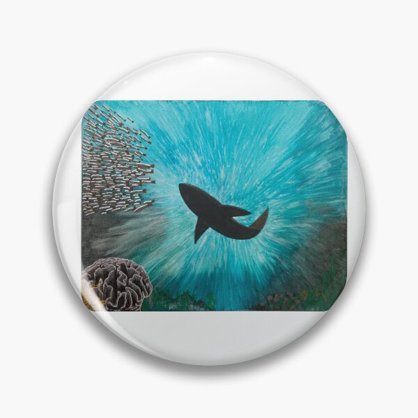 Item preview, Shark rising to the surface and hunting a school of fish designed and sold by Ccrisart75-.
