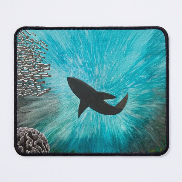 Item preview, Shark rising to the surface and hunting a school of fish designed and sold by Ccrisart75-.