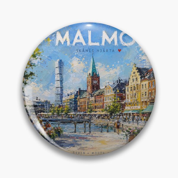 Item preview, Malmö, Sweden – a painting of a summer day in this beautiful Scandinavian city. designed and sold by GalleryKauffeld.