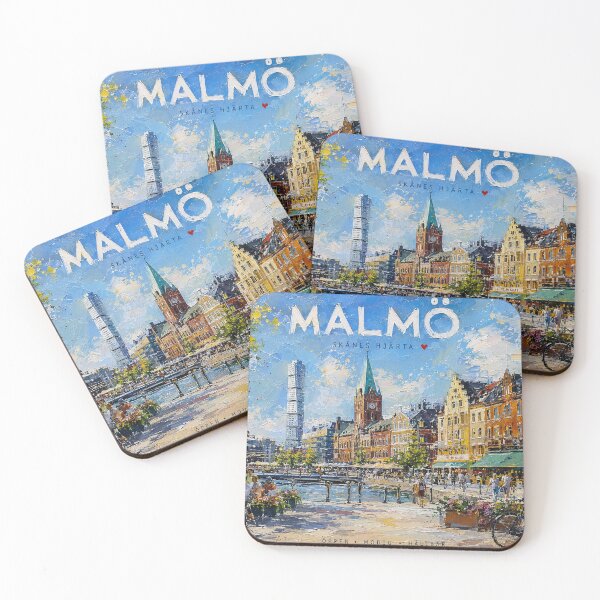 Item preview, Malmö, Sweden – a painting of a summer day in this beautiful Scandinavian city. designed and sold by GalleryKauffeld.